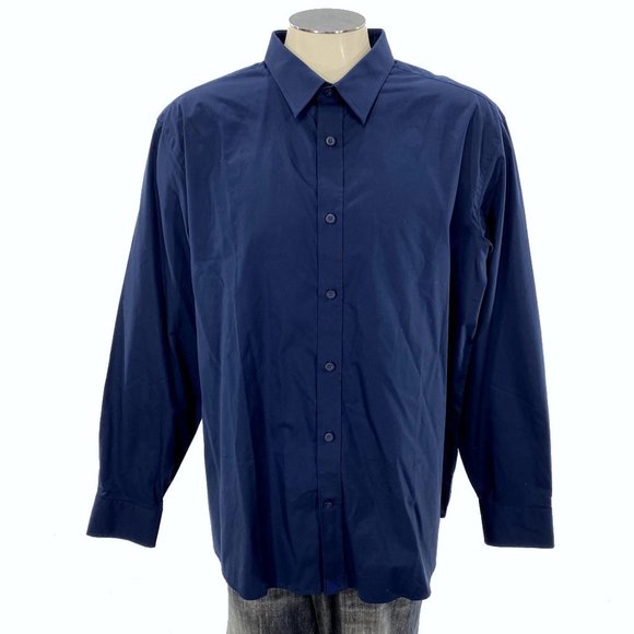 NEW UNTUCKit‎ Button Shirt 3XLC XXXLC Blue Mens $129 - Picture 1 of 5